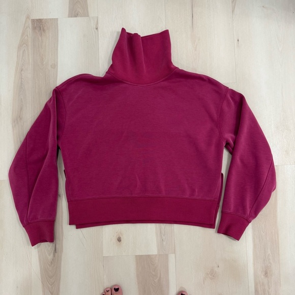 Lululemon Softstreme Turtleneck Pullover Pomegranate Pink W3GDVS Women's 2 - Picture 6 of 13